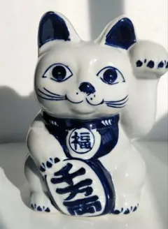 招き猫　商売繁盛　陶器製　貯金箱 開店祝い