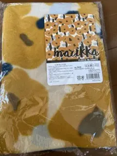 marikka フリースブランケット イエロー 花柄