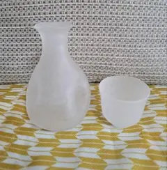 マットガラス製徳利とお猪口セット