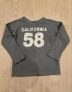 【美品】OMNES 長袖カットソー 110 水色　グレー