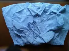 GLACIER ストライプ柄 チュニック シャツ 水色 Mサイズ