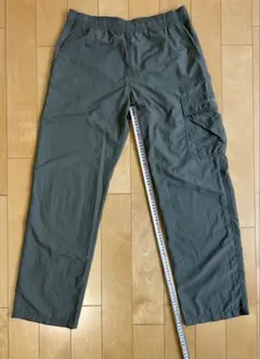 アディダス　グレー カーゴパンツ　 薄手　メンズ　裏地無し　L