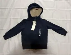 ボアスウェットフルジップパーカ　ユニクロ　ネイビー　未使用　110cm