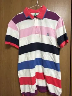UNITED COLORS OF BENETTON ボーダーポロシャツ