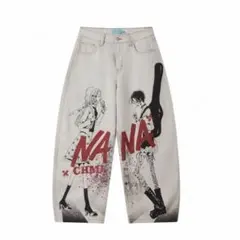 NANA 矢沢あい ナナ ハチ デニム ロングパンツ ワイドシルエット M NANA CHML 矢沢あい デニム ロングパンツ ワイドシルエット M - メルカリ