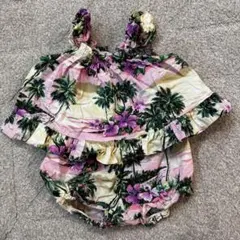 パームツリー柄 フリルセットアップ