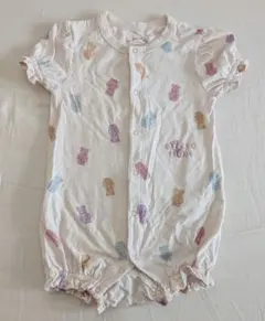 即購入可✨️ジェラートピケ　グミ柄　ベア柄　ロンパース半袖70（70〜80cm）