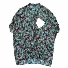 新品タグ付き✨ レサージュ タックスリーブシャツ バンドカラー 花柄のサムネイル