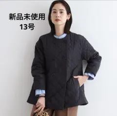 週末値下げ　新品未使用　インディヴィ　キルティングジャケット　ネイビー　13号