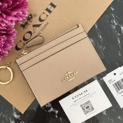♩新品 COACH コーチ コインケース 小銭入れ ベージュ