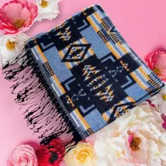 ストール 大判 ショール マフラー ブルー