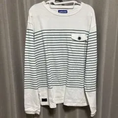 美品　Lafayette ラファイエット　ストライプ 長袖カットソー XL