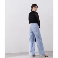 プロポーション ボディドレッシング ワイドデニムパンツ 新色カラー：ブルーのサムネイル