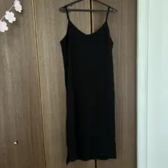 LOWRYS FARM 黒 キャミソールワンピース　フリーサイズ