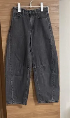 GU バレルレッグジーンズ S ダークグレー