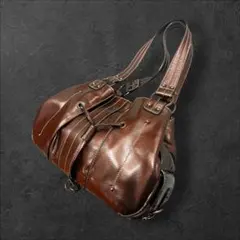 00s【archive】 Y2K brown handbag 肩掛け可