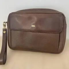 BALLY ブラウンレザー クラッチバッグ◇⭐︎