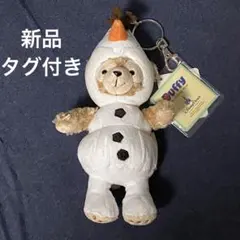 香港ディズニー♡ダッフィー オラフ ぬいぐるみ キーホルダー - メルカリ
