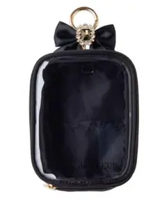 ラスト①【新品】メゾンドフルール　クリアポーチS ぬいぐるみポーチ　ブラック