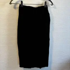 GUスリット入りカットソータイトスカート ブラックSサイズ