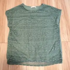 SHOO LA RUE レース切替 半袖Tシャツ　Ｌのサムネイル