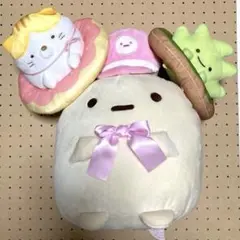 すみっこぐらし たぴおかぱーくXLとんかつぬいぐるみ& ドーナツぬいぐるみBIG