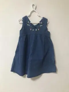 Moujonjon デニムジャンバースカート 100cm