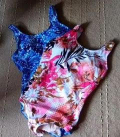 ワンピース水着2点セット（青・ピンク）