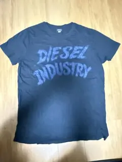DIESEL ディーゼル Tシャツ XL ネイビー プリントロゴ
