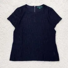 LAUREN RALPH LAUREN 総レース 半袖ブラウス M カットワークのサムネイル