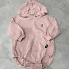 POLO Baby ピンク フード付きロンパース