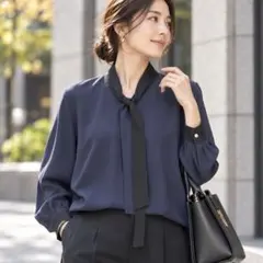 美品 定価4.3万 アクアスキュータム 長袖ブラウス 濃紺 黒 ギャザー 日本製 2026年最新】Aquascutum レディース 長袖 シャツ・ブラウスの人気