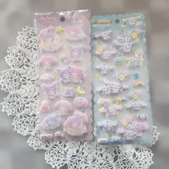 シナモロール・クロミ&マイメロ　マシュマロシール【サンリオライセンス正規品】2枚