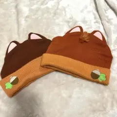 チップ　デール　ニット帽　ファンキャップ　お揃い