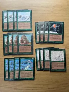 緑の旧枠優良カード20枚まとめ売り（英語）Stunted Growth 他MTG