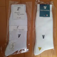 ［未使用］ヴァレンティノ　VALENTINO ロゴソックス　靴下　2枚セット 未使用］ヴァレンティノ VALENTINO ロゴソックス 靴下 2枚セット