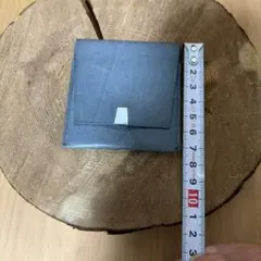 レザー コインケース グレー