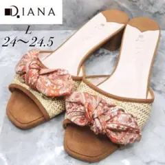 【118】Dianaダイアナ　2wayビットサンダル　ブラウン　24 24.5