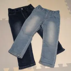 《在庫処分 SALE》デニム パンツ（青・濃紺）2点セット