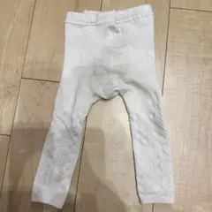 ホワイトレース模様レギンス　80〜90センチ