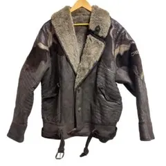 CHESS リアルムートンジャケット　レザー ファー付きジャケット　ピッチワーク