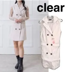 【新品タグ付き】 トレンチ ミニワンピース clear ジレ ベスト フリーのサムネイル