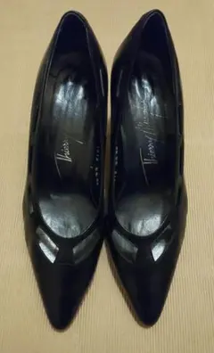 パンプス ヒール 7cm レディース ブラック 黒