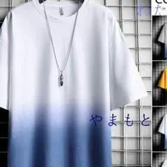 二枚セット Ｔシャツ メンズ 半袖 グラデーション 半袖Ｔシャツ 五分袖Ph6