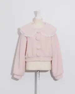 ピウム フリルカラーボアショートコート