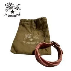 イルビゾンテ レザー 編み込み ブレスレット ピンク