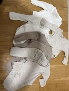 H&M/ 5枚セット長袖ロンパース新生児-2ヶ月