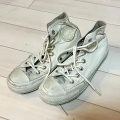 Converse All Star 23cm US4 ホワイト ハイカット 中古