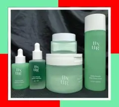 ５点セット　バイユア　スージンググリーン　化粧水　クリーム　美容液　トナーパッド