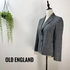 A708 OLD ENGLAND テーラードジャケット 格子柄 肩パッド
